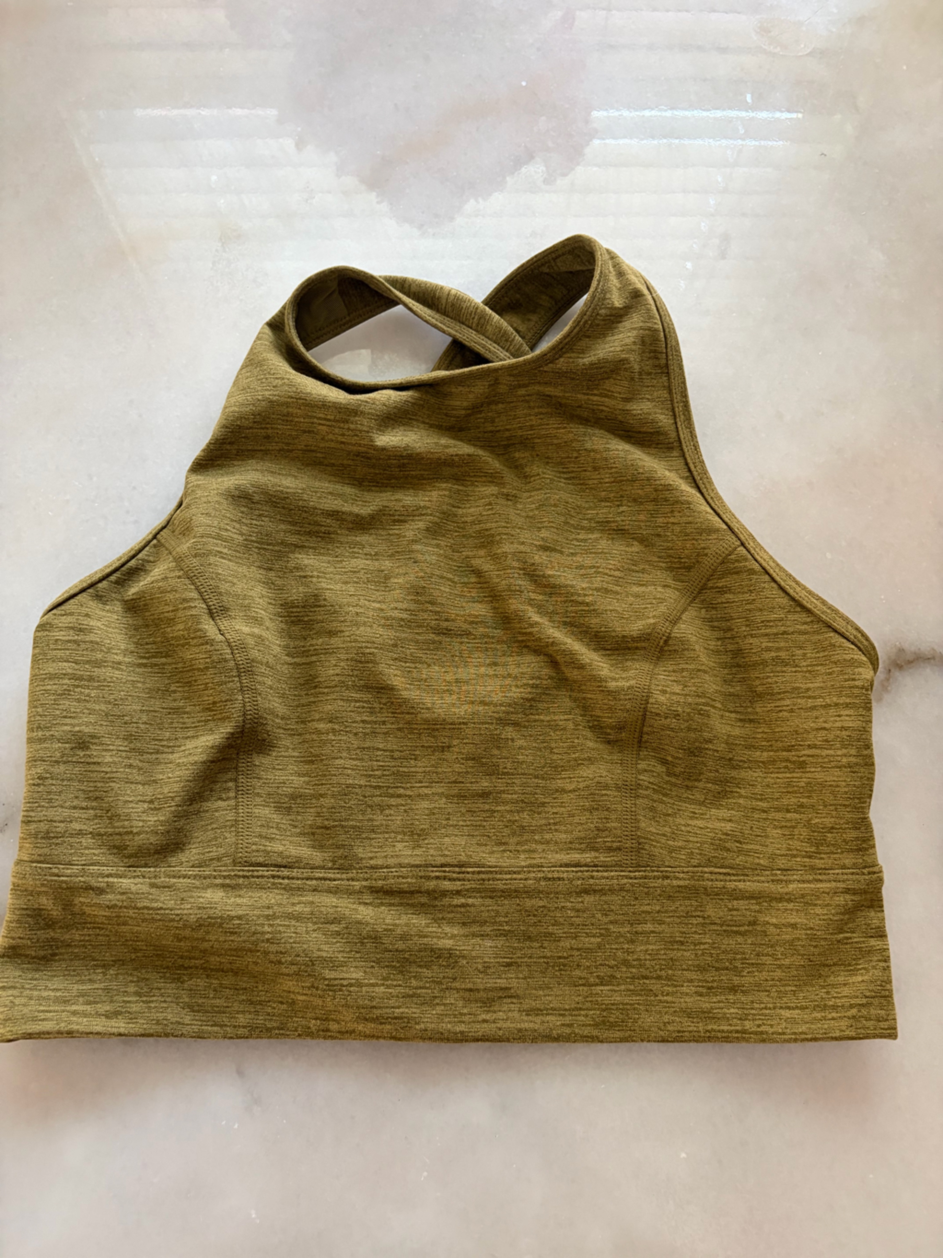 Joylab Olive Green Crisscross Back Sports Bra Top